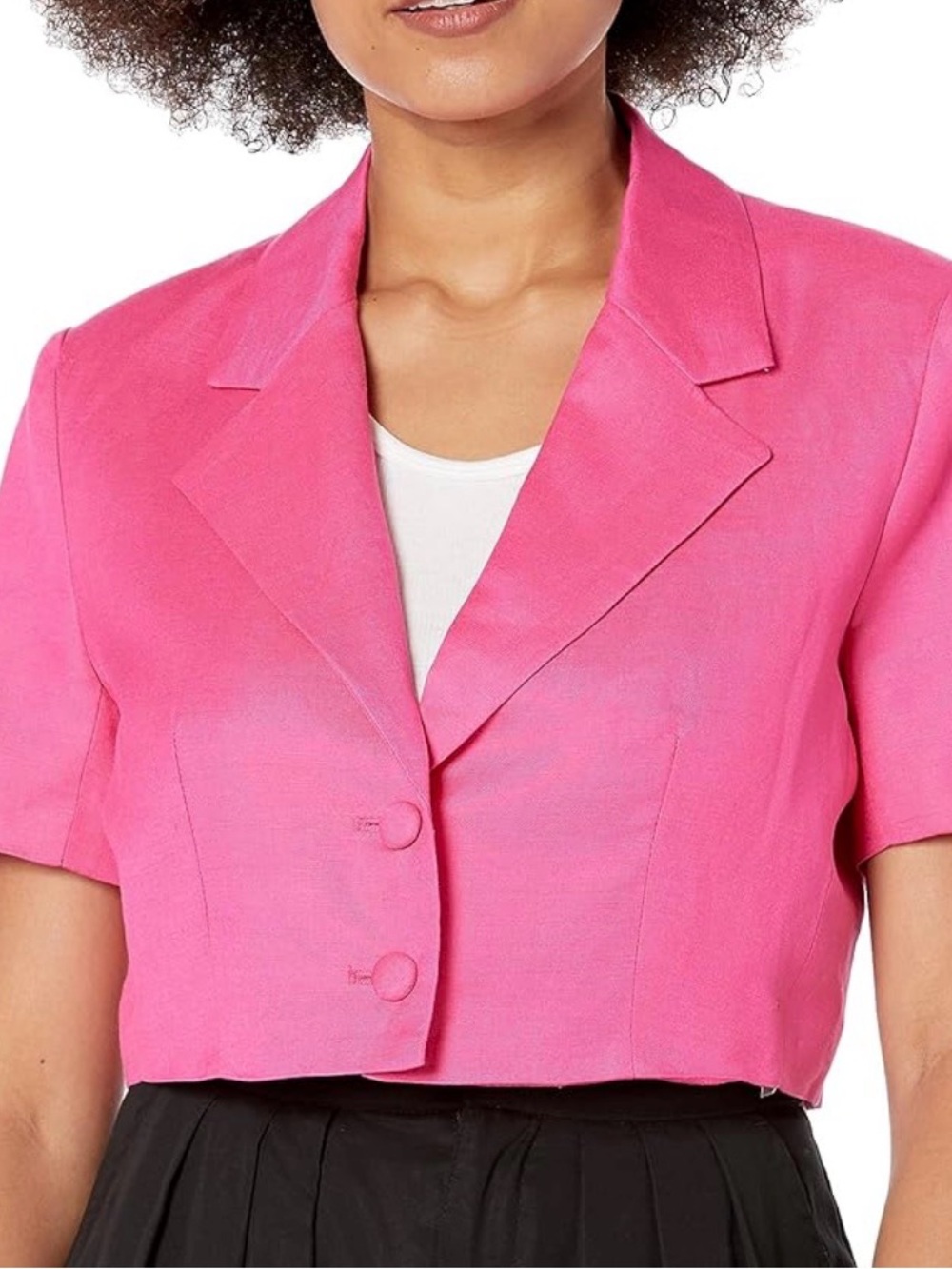 Astr Cropped Hot Pink Blazer
